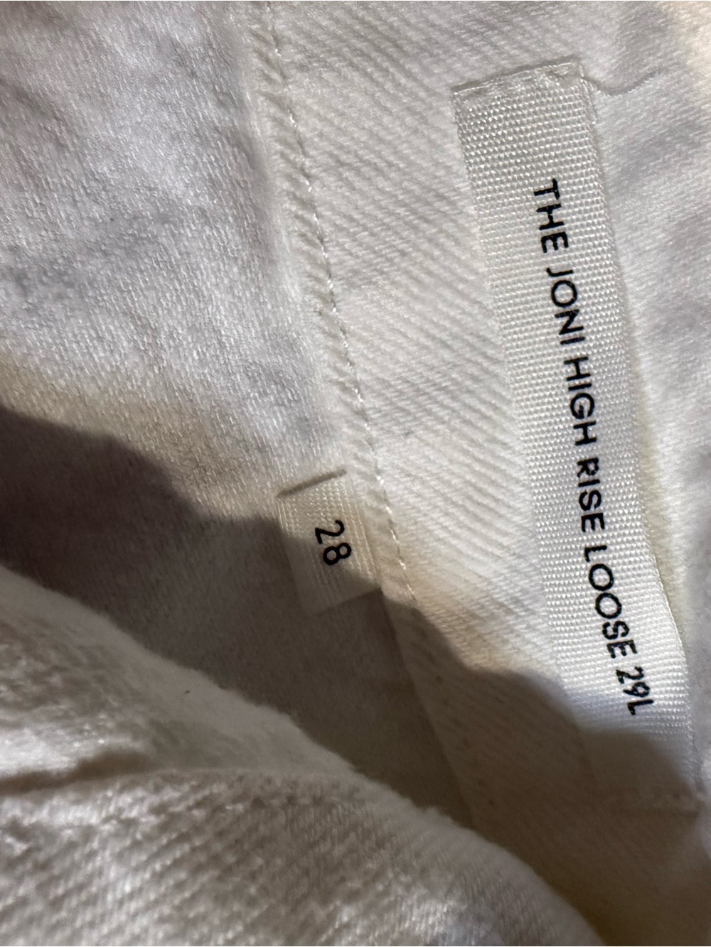 Denim Forum White Straight Leg High-Rise Jeans Preppy The John Highrise Loose - Picture 10 of 13